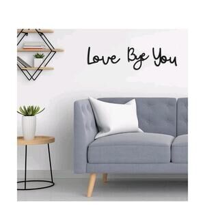 Love You Bye Wood Sign Decor, Black Modern Unique Wooden Entryway Hallway s26